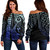 Hawaii Off Shoulder Sweatshirt Map Kakau Style
