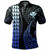 Hawaii Polo Shirt Kanaka Kakau Style Gradient Blue