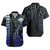 Hawaii Short Sleeve Shirt Kanaka Kakau Style Gradient Blue