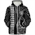 American Samoa Sherpa Hoodie Kakau Style Ver.1 White