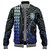 Cook Islands Baseball Jacket Kakau Style Gradient Blue