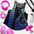Fiji Women Tank Kakau Style Gradient Blue