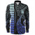 New Caledonia Long Sleeve Shirt Kakau Style Gradient Blue