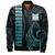 Tokelau Bomber Jacket Kakau Style Ver.1 Turquoise