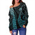 Solomon Islands Off Shoulder Sweatshirt Kakau Style Ver.1