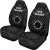 Cook Islands Car Seat Covers - Seal With Polynesian Tattoo Style ( Black)