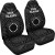 Cook Islands Car Seat Covers - Seal With Polynesian Tattoo Style ( Black)