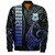 Tuvalu Bomber Jacket Kakau Style Gradient Blue