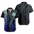 Tahiti Short Sleeve Shirt Kakau Style Gradient Blue