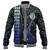 Yap State Baseball Jacket Kakau Style Gradient Blue