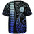 Tahiti Baseball Shirt Kakau Style Gradient Blue