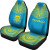 Tuvalu Car Seat Cover - Tuvalu Coat Of Arms Polynesian Chief Tattoo Light Blue Version
