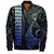 Guam Bomber Jacket Kakau Style Gradient Blue