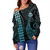 Kiribati Off Shoulder Sweatshirt Kakau Style Ver.1