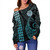Kosrae Off Shoulder Sweatshirt Kakau Style Ver.1