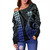 Marquesas Islands Off Shoulder Sweatshirt Kakau Style