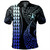 Austral Islands Polo Shirt Kakau Style Gradient Blue