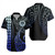 Federated States Of Micronesia Short Sleeve Shirt Kakau Style Gradient Blue