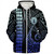 Northern Mariana Islands Sherpa Hoodie Kakau Style Gradient Blue