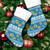 Fiji Christmas Stocking Tapa Flower Fabric Print