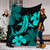 Hawaii Premium Blanket Hammerhead Shark Hibiscus Flower