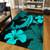Hawaii Area Rug Hammerhead Shark Hibiscus Flower