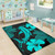 Hawaii Area Rug Hammerhead Shark Hibiscus Flower