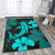 Hawaii Area Rug Hammerhead Shark Hibiscus Flower