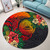 American Samoa Round Rug Polynesian Coat Of Arms Tropical American Samoa Round Rug Polynesian Coat Of Arms Tropical