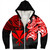 Hawaii Sherpa Hoodie Kanaka Polynesian Tribal Print Pattern