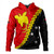 Papua New Guinea Hoodie Melanesia With Flag Tribal Tattoo