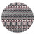 Fiji Round Rug Bula Fiji Masi Motif Brown Color Design