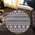 Fiji Round Rug Bula Fiji Masi Motif Brown Color Design