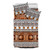 Fiji Bedding Set Fijian Tapa Pattens Brown Color Vintage Design