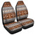 Fiji Car Seat Covers Fijian Tapa Pattens Brown Color Vintage Design