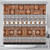 Fiji Shower Curtain Fijian Tapa Pattens Brown Color Vintage Design2