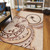 Chuuk State Area Rug Hibiscus Flower Vintage Style