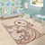 Chuuk State Area Rug Hibiscus Flower Vintage Style