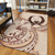 Pohnpei State Area Rug Hibiscus Flower Vintage Style
