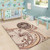Tahiti Area Rug Hibiscus Flower Vintage Style2