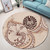 Tahiti Round Rug Hibiscus Flower Vintage Style1