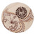 Tahiti Round Rug Hibiscus Flower Vintage Style