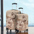 Guam Luggage Cover Hibiscus Flower Vintage Style1