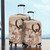 Pohnpei State Luggage Cover Hibiscus Flower Vintage Style1