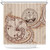Marshall Islands Shower Curtain Hibiscus Flower Vintage Style1