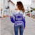 Samoa Off Shoulder Sweatshirt Polynesian Tribal Island Design