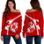 Tonga Off Shoulder Sweatshirt Ngatu Tapa Pride Style
