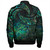 New Zealand Bomber Jacket Tribal Wave Papua Shell With Map