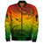 Vanuatu Bomber Jacket Polynesia Tribal Pattern With Map