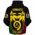 Vanuatu Sherpa Hoodie Tribal Pattern Coconut